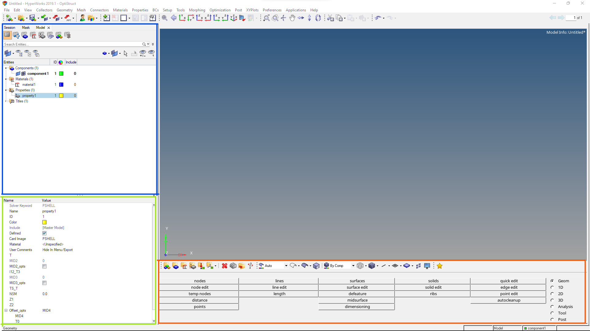 Interface of Hypermesh